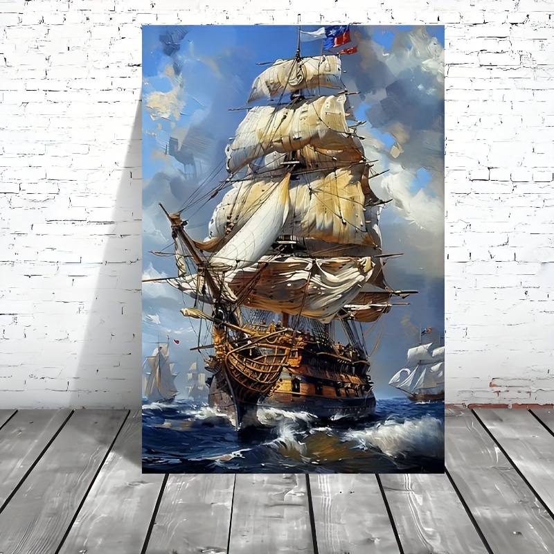 

sea Of " Sailboat Canvas Print: Decor, Office, Bedroom, Dining Room, Bar, Waterproof, Art Print, Perfect Gift