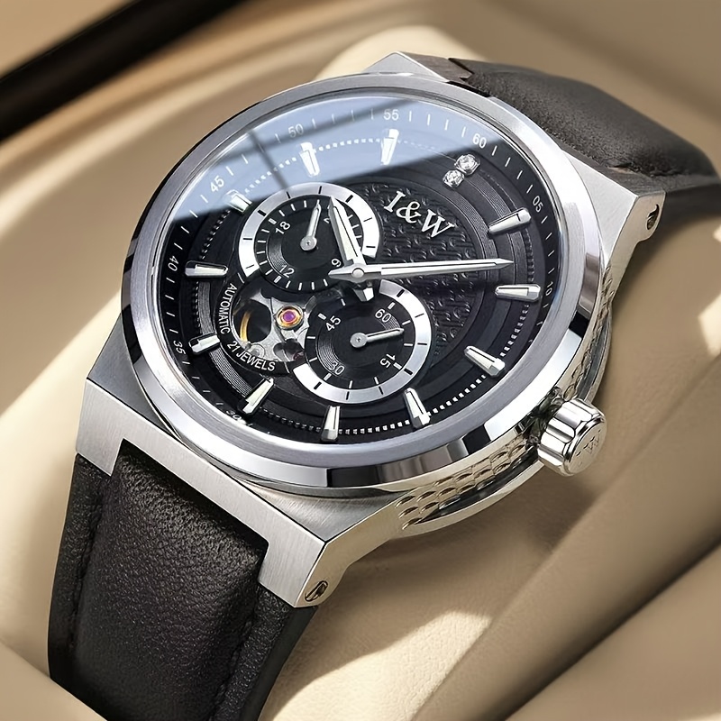 Image of I&w Men's Mechanical Watch, Fully Automatic Luminous Business Wristwatch, Gentleman Series Men's Watch, Without Battery