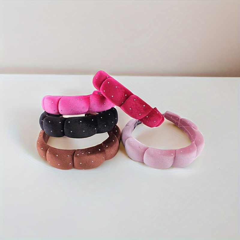 

Velvet Shaped Headbands, , Soft Sponge Hairbands For Face Wash And Makeup