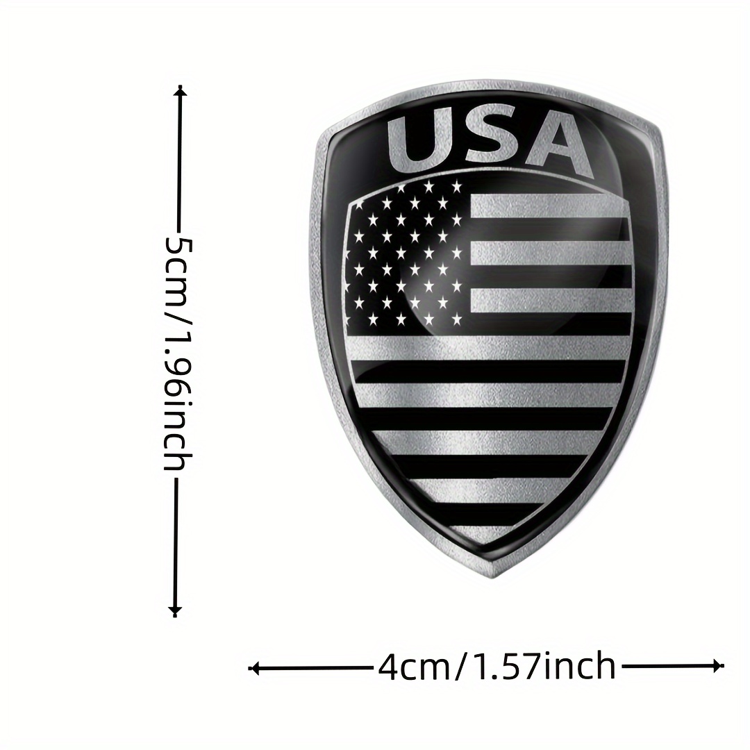 2 x 3  silicone stickers decals car motorcycle national usa united states   america silvery   f 158 1