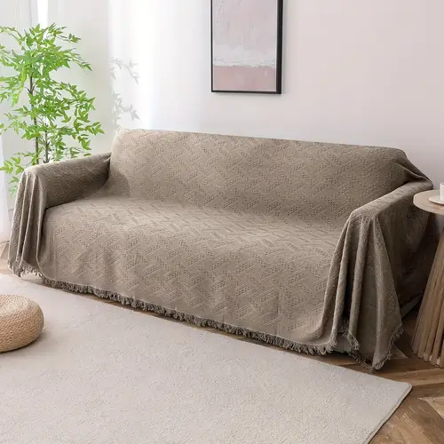 home decor washable geometric jacquard sofa cover light gray diamond pattern slipcover for 4 seat sofas pet friendly machine washable couch cover machine washable slipcover stylish furniture cover cotton stretch fabric