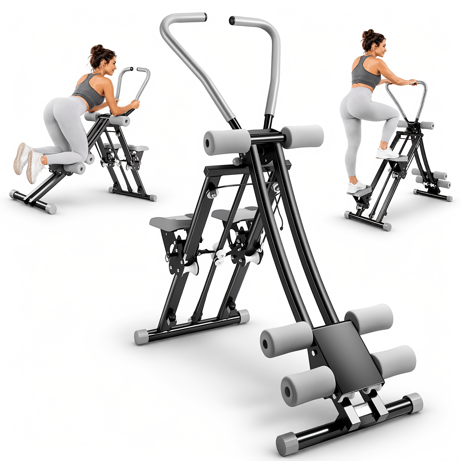 Image of Home Foldable Climbing Machine, Multi-functional Aerobic Fitness Equipment, Load-bearing 150kg, Adjustable Slope,, Waist Slimming, Abdominal Tightening, Training Machine