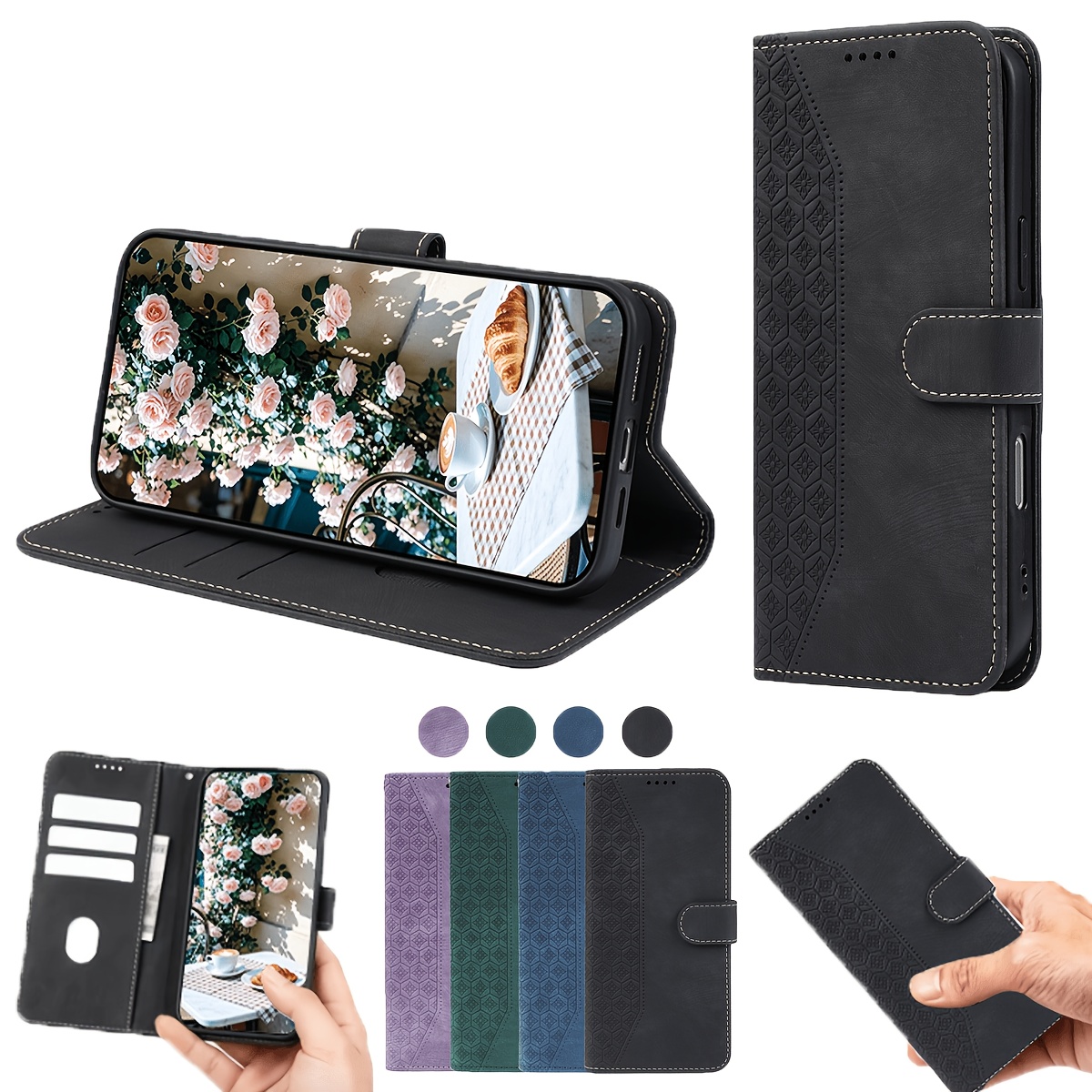 TEMU Phone Case - Suitable For Redmi 15c 4g/5g European Version/15c 4g/5g International Version/poco C85 4g, This Daily-use Shockproof Wallet Flip