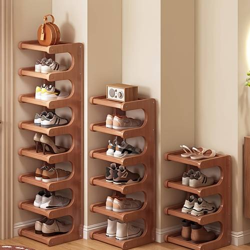 simple shoe rack multi layer storage rack for entryway closet bedroom hallway bedroom storage bamboo shoe organizer sturdy shoe shelf narrow shoe rack for door hanging boots storage space saving storage organizer