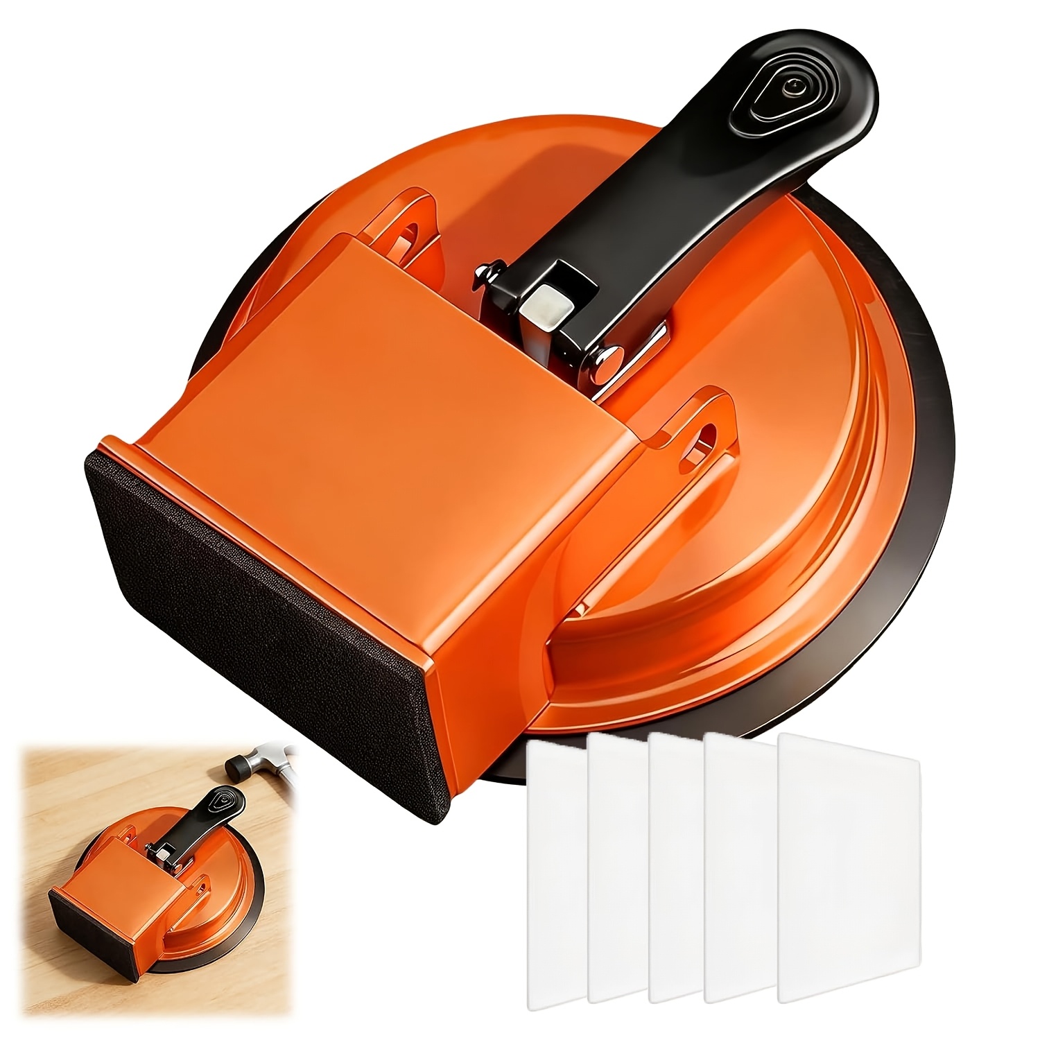 TEMU 6pcs Heavy-duty Floor Repair Tool With Pvc Suitable For Vinyl, Laminate & Solid Wood Flooring - Non-slip Suction Cups, , Powerful For, Edges,