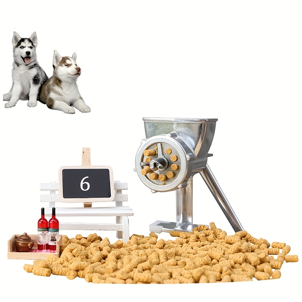 Machine for Making Pellets for Pet Food, Featuring Manual Feeding And Molds in Sizes 4/5/6/7Mm, Includes 2 Brushes, Suitable for DIY Bird, Cat, Dog, And Parrot Feed Production.