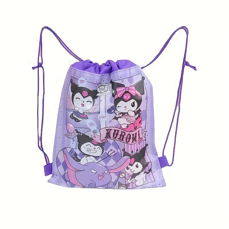 Image of 1pc Cute Kuromi Pouch () - Soft Non-woven Fabric Storage Bag With Kuromi Face & Kuromi Kuromi For,, Collectors - Gift Packaging Accessory For, Travel, Parties - Anime Bag