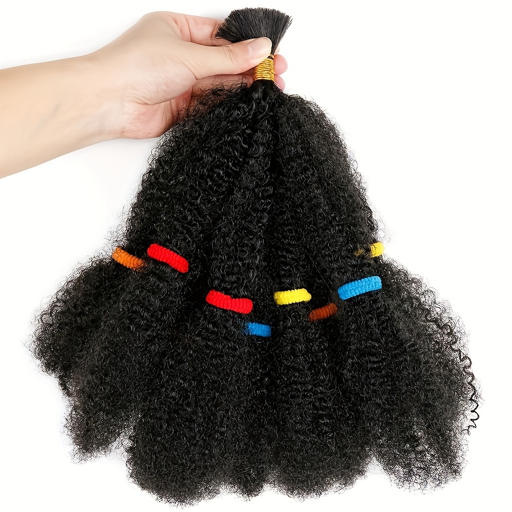 TEMU Cheveux Crépons Afro Bouclés Crépus 14 pouces 10 mèches/paquet Cheveux Afro Crépus Courts à Crochet Torsadées Extensions de Cheveux Afro Bouclés