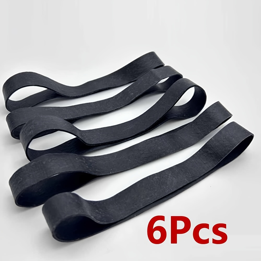 Image of 6pcs Black Rubber Bands Length 24cm High Rubber Bands Stretchable Sturdy Rubber Ring Supplies Stretchable Rings For School Office Stationery Package Band