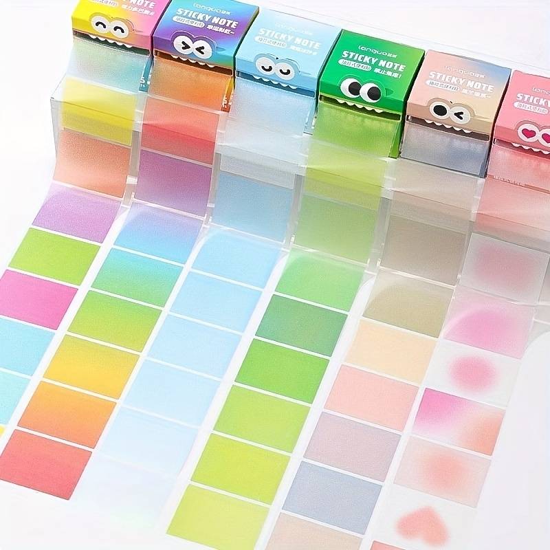 Bloc-notes Autocollants Pastel - 105 Feuilles/rouleau, Motif Monstre - Pour Bureau, école, Listes - Lot De 2 Modèles Aléatoires