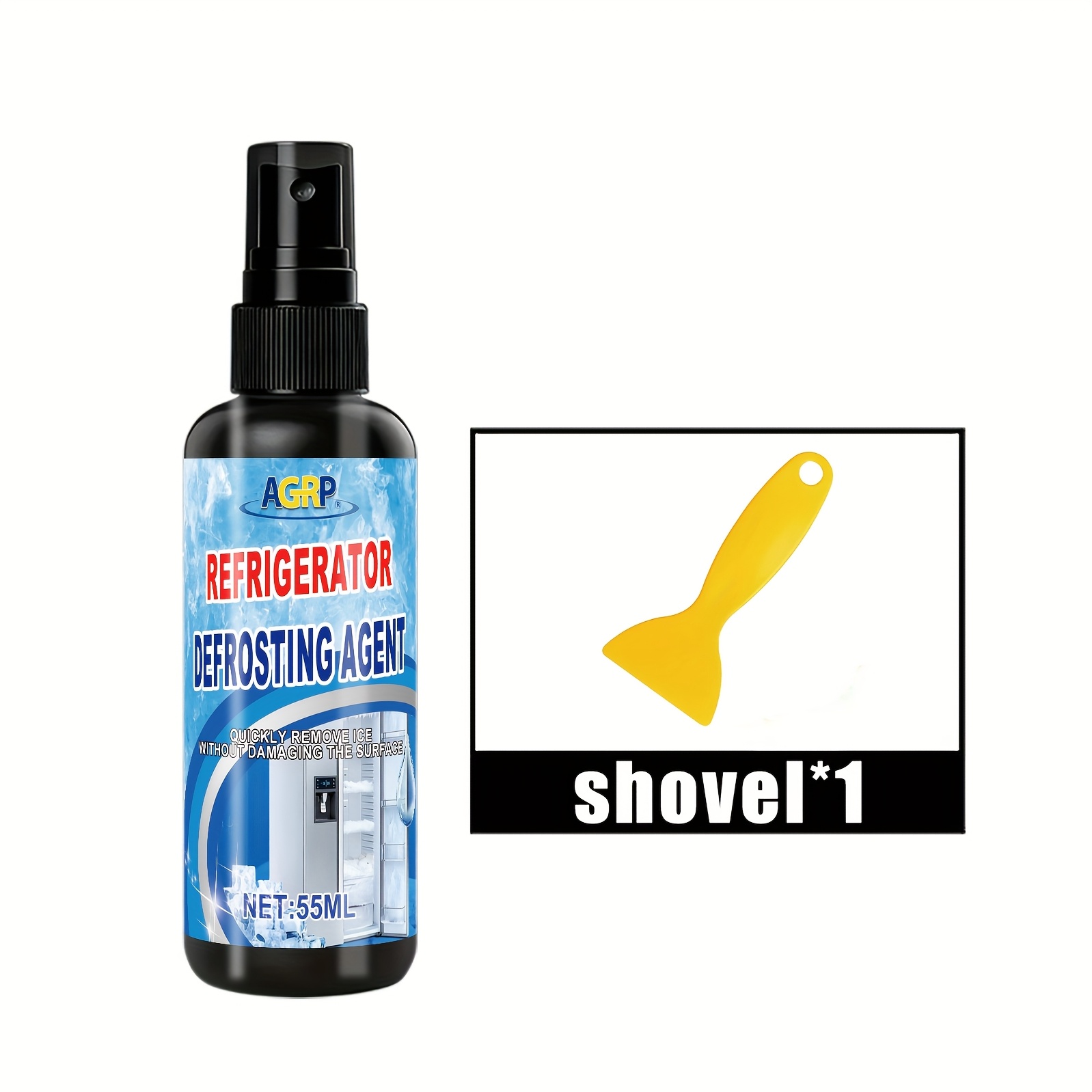 TEMU Refrigerator Defrosting Liquid  Fastacting Ice  Frost Remover For Freezers Refrigerators Rvs Car Windshields Doors Windows Wheels