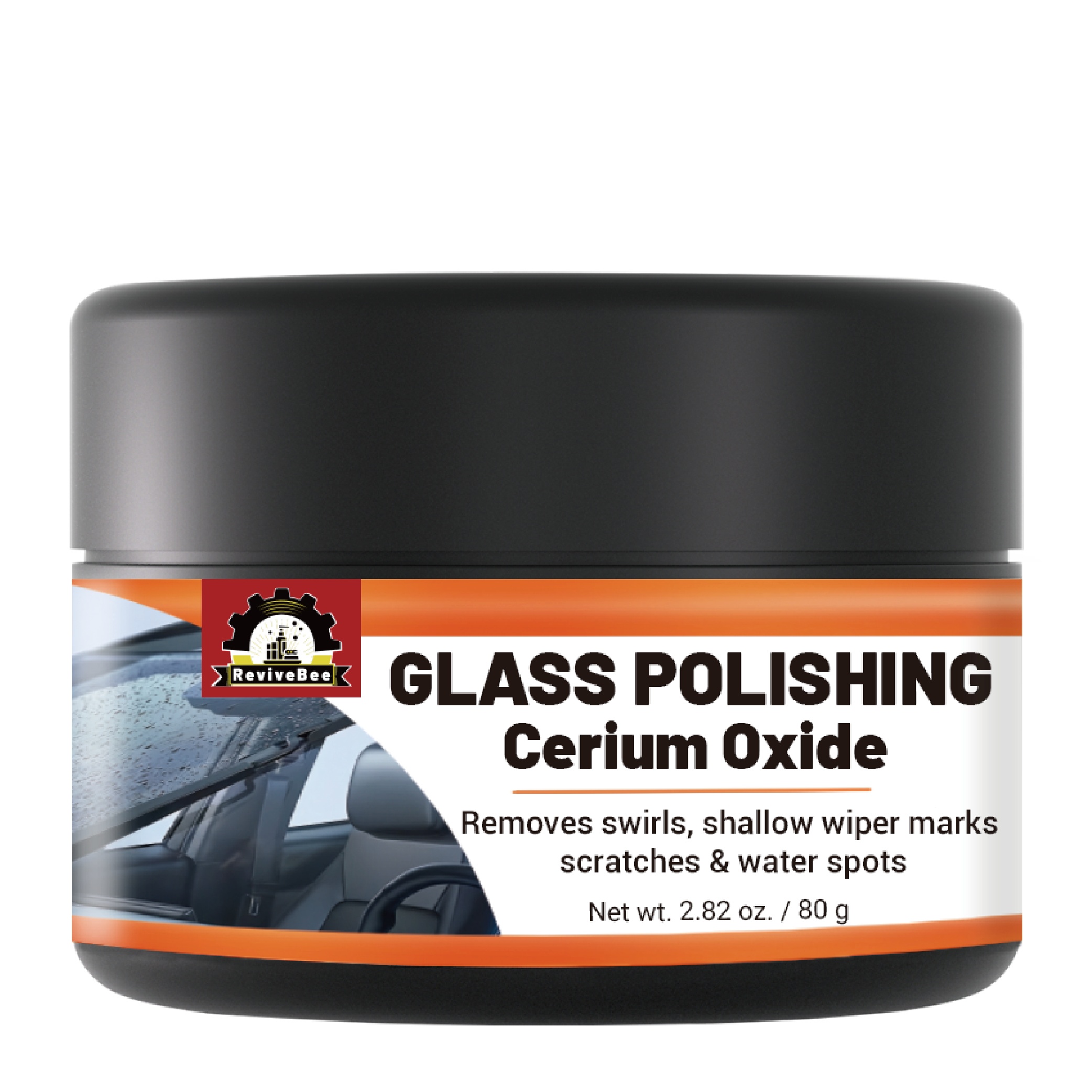 TEMU Glass Polish, Premium Oxide, 2.82oz, Swirl Pattern Repair Fluid, Removes Wiper Marks, Grinding Formula, Eliminates Oil Film, Long- Gloss Protection, Valentine's Day Gifts