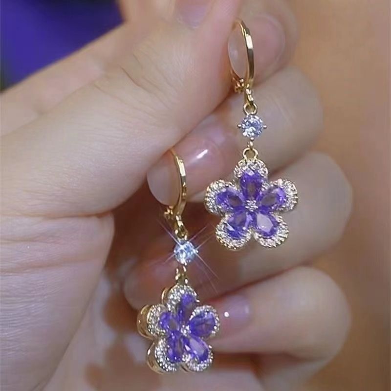 E-shop Fortgeschrittenes Design Neue Lange Quaste Ohrperlen Blatt Ohrringe Temperament Ohr Schmuck