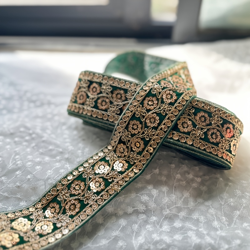 TEMU 100cm/1m Diy Decorative Trim, Suitable For Clothing, Dresses, And Craft Accessories - Elegant Lace For Gowns, Holiday Decorations, Designer