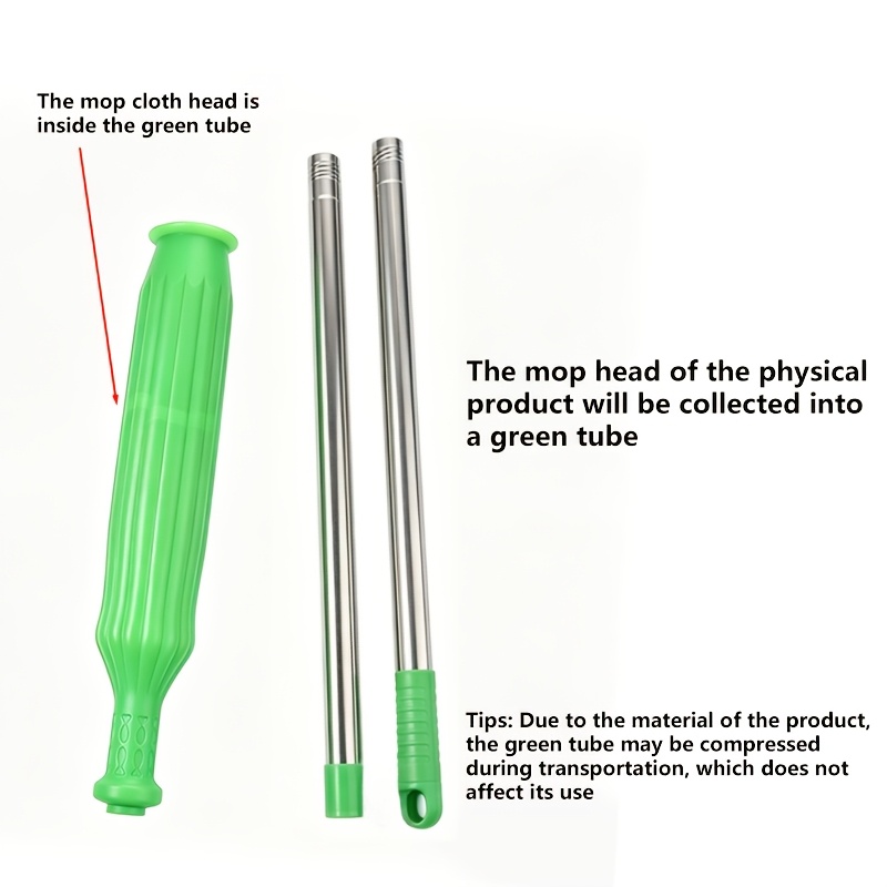 TEMU Flixblany 2-in-1 Rotating Mop - Convenient Rotation, Efficient Cleaning, Easy To Disassemble Head, Suitable For Bedroom, Bathroom, Living Room