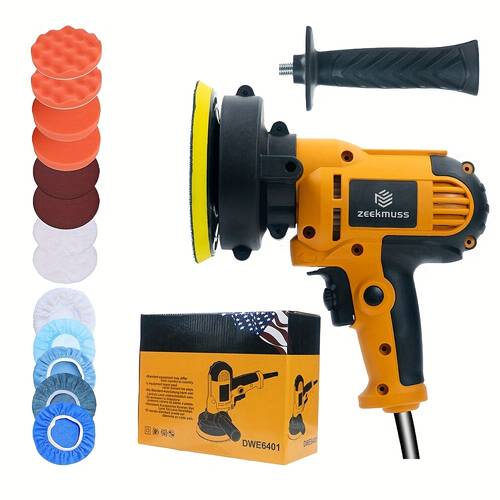 5 inch industrial polishing machine set 1000 4500 rpm variable speed with polishing disc set suitable for polishing and waxing