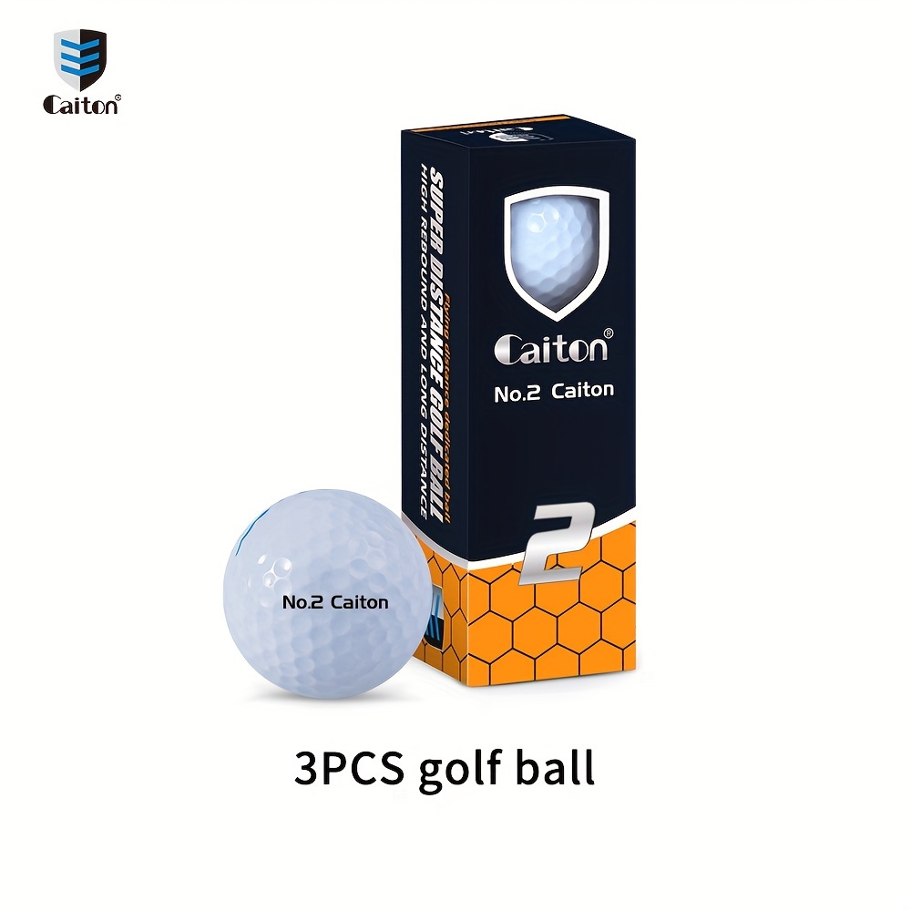 TEMU 3/6/12pcs Caiton Balles de Golf Double Couche Longue Distance | Extra Lourdes, Très Élastiques, Distance de Vol Dépassant 40 Yards+, Stabilité
