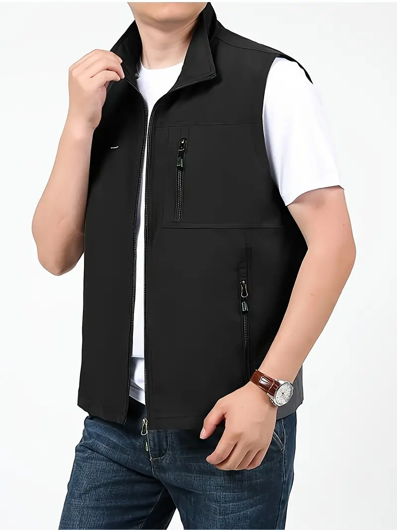 Men's Casual Outdoor Multi pocket Vest Quick dry Utility - Temu