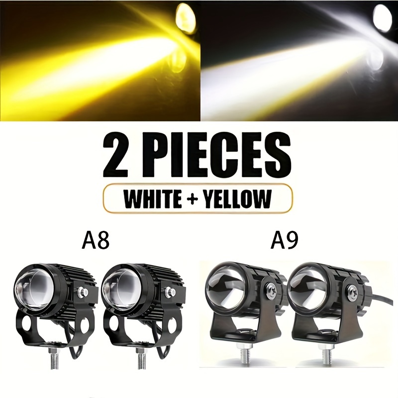 

2pcs Color Led Lights, Sturdy Steel Cannon Design, Electric Vehicle Off-, Precise A8 A9