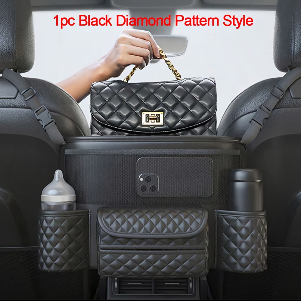 Image of Multifunctional Seat Storage Pouch, 1pc Car Organizer Bag, Seat Mesh Pouch, Car Backseat Storage Hanging Bag For Bags, Storage Pouch, Car Interior Accessories