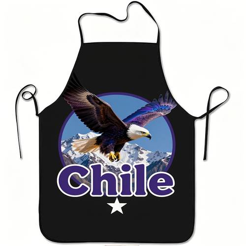 1pc over chile mountains apron durable and easy to clean adjustable waistband polyester material for kitchen cooking gardening picking christmas halloween