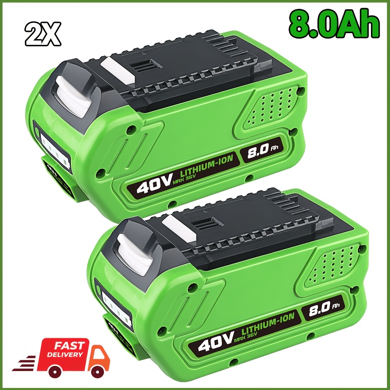 Image of 2 Packs 8000mah 36v() 29462 Gwl1820 Li-ion Replacement For Battery For 29462 29252 20202 22262 25312 25322 20642 22272 27062 21242 24212 Bl40l02 Bpb40l820 Cordless Power Tools