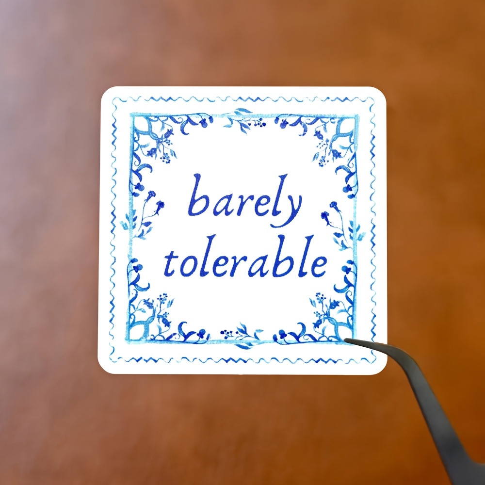 

Barely Tolerable Sticker, Sticker, Book Sticker, For Sticker, For Bullet Journal, Planner, Laptop, Water Bottle, Phone Case, Deco