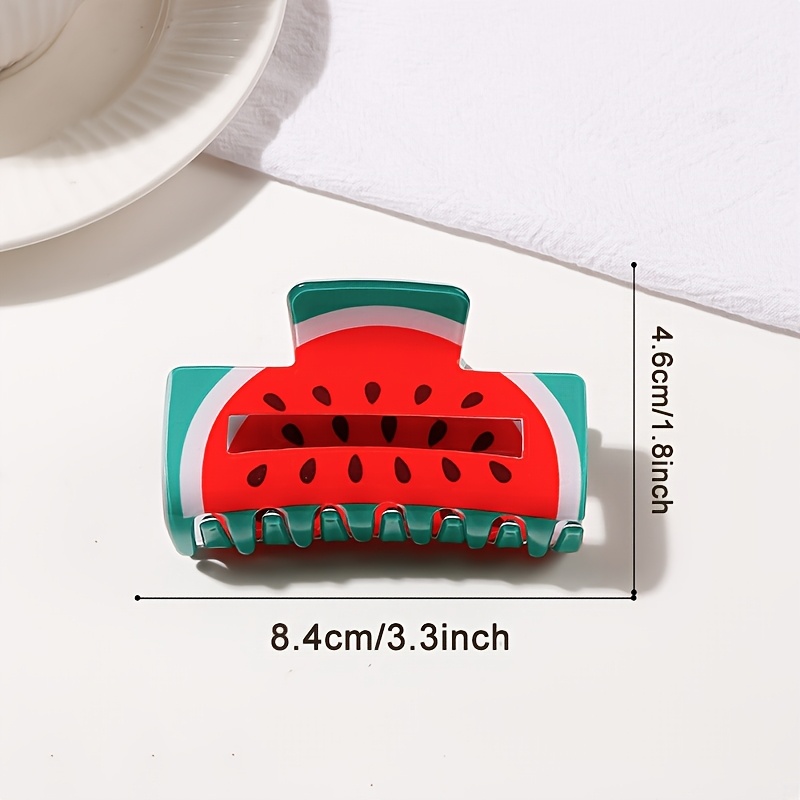 TEMU 1pc Summer Cute Watermelon Women's Hair Clip, With , Suitable For Daily Wear, The Perfect Birthday Gift For Mothers And Girlfriends