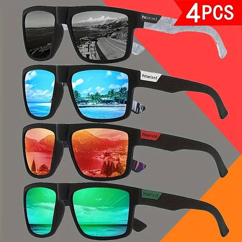 4pcs set of frame glasses suitable for leisure driving glasses men and womens individual frame glasses