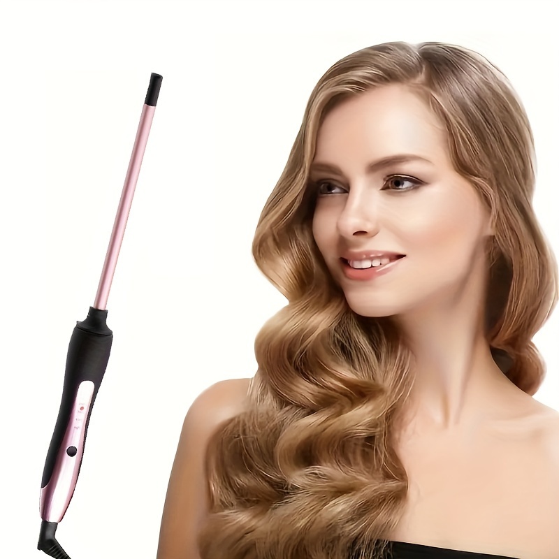 

Ceramic Hair Curling Wand 9mm, Quick Heating, Rotatable Tail, Large Wave, 110-130v Us Plug, Power Supply, No Battery - Professional Styling Tool