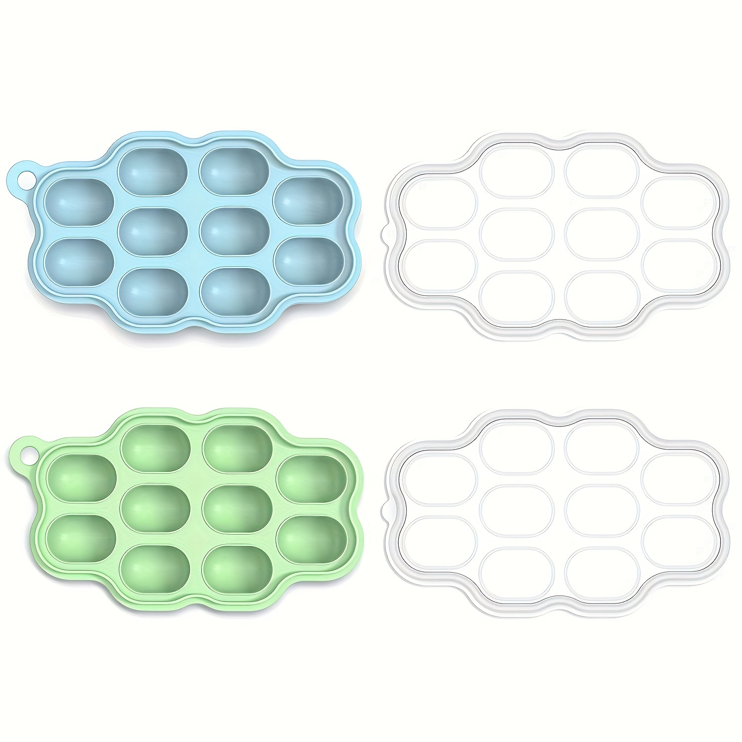 

Cap Covered Freezer Tray (2-piece Set), Silicone Snack Freezer Tray, Mold, Storage Container Ice Tray Manufacturer