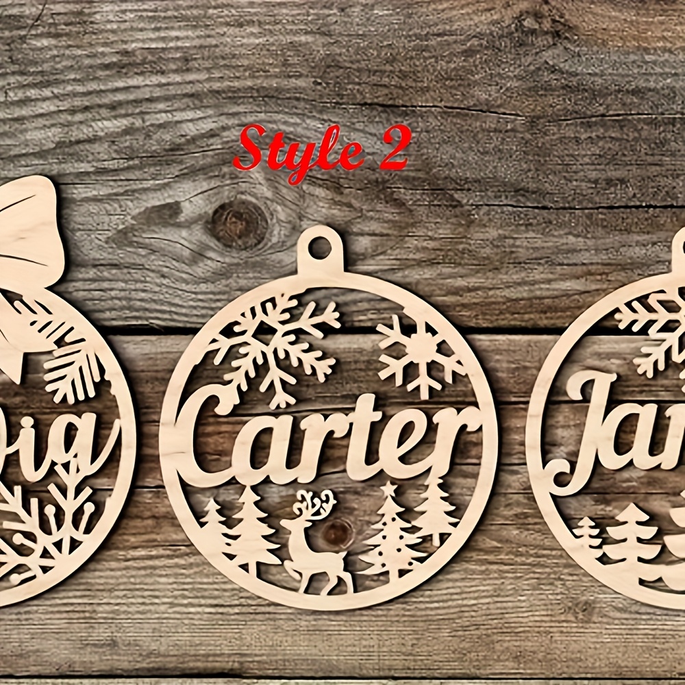 Customized Wooden Ornaments For Christmas - From 8 Designs - Personalized Tree Decorations - Holiday Baubles