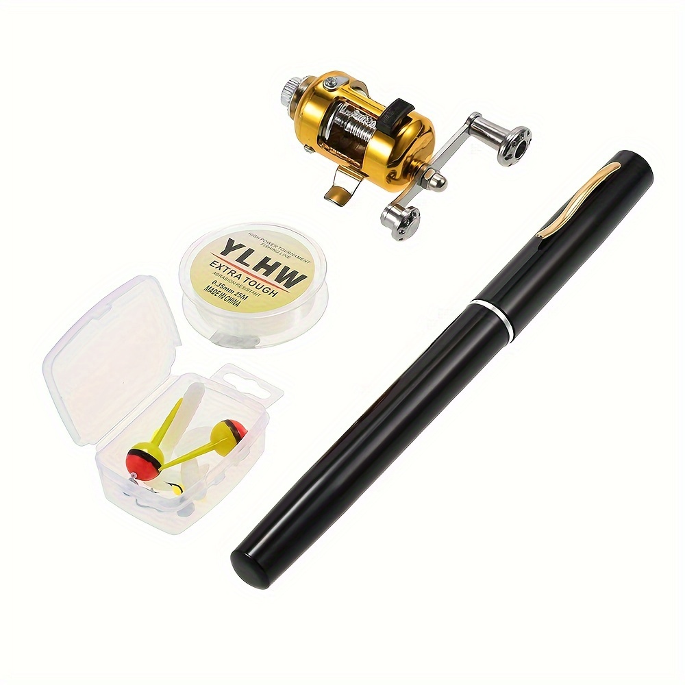 fishing rod reel combo set mini telescopic portable pocket - Temu