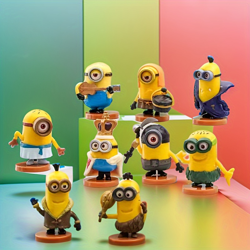 

Minions 10pcs New Movie Characters Solid Figures Car Office Bedroom Desktop Ornaments Valentine's Day Gift Christmas Gift Birthday Gift