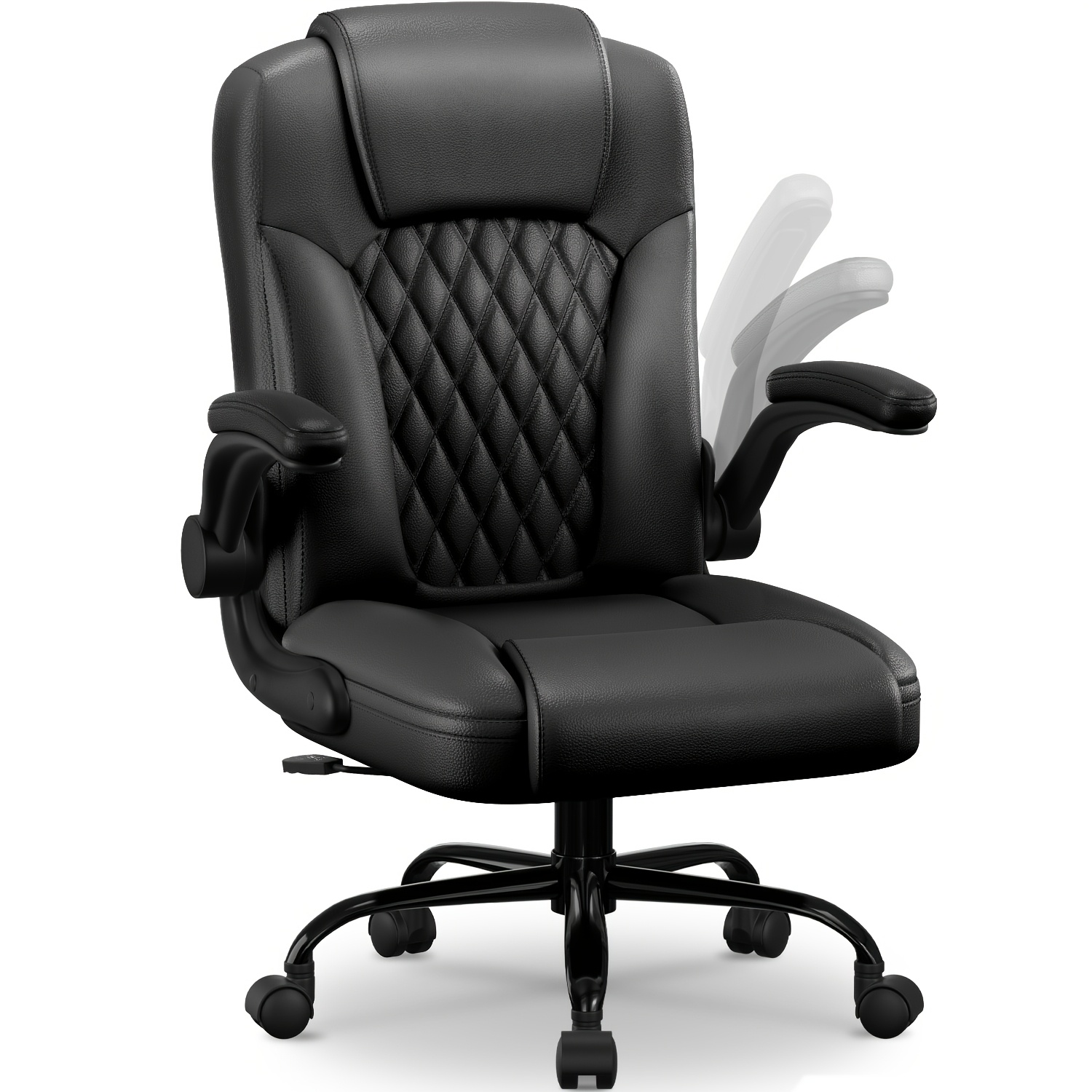 Image of Ergonomic Office Chair With Adjustable Armrests; Swivel Office Chair With A Weight Capacity Of 200 Kg; Features A Reclining Function. Suitable For Offices And Bedrooms