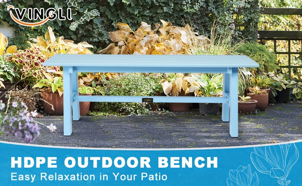 47-Inch (47.24inch) Outdoor Bench with a Blue-Green And Black Thick Rust-Resistant Iron Frame, Suitable for Courtyard, Park, Or Balcony Use