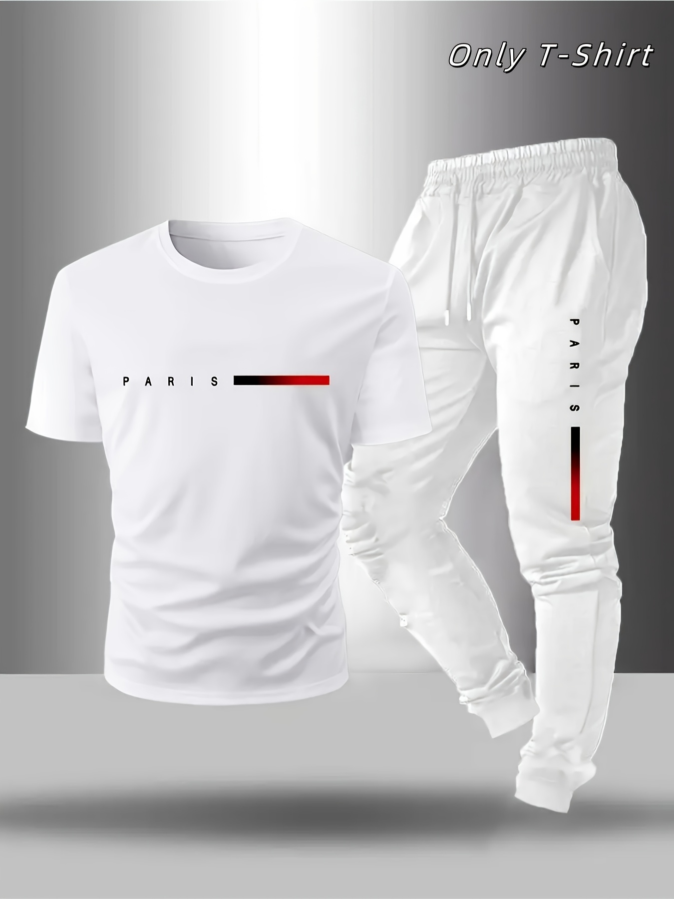 1pc t shirt with paris and horizontal stripe print   summer   regular fit short sleeve round neck casual streetwear top for casual attire urban fashion tee streetwear style highelastic fabric 220g pure cotton heat transfer printed t shirt