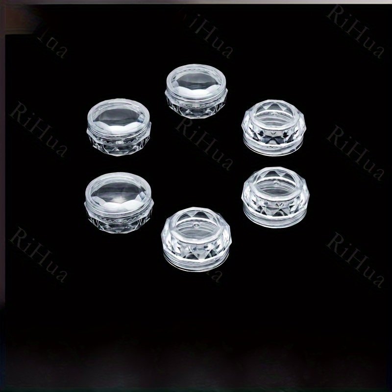 

6pcs Divided Small Round Bottles, 5g Transparent Powder Bottles, Cat Eye Bottles