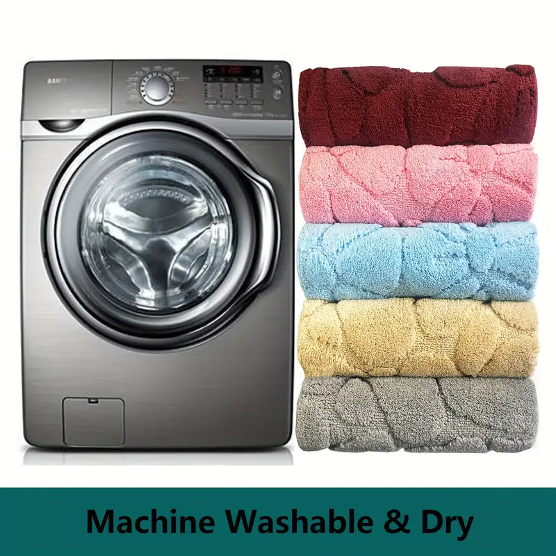 super soft water absorbnet microfiber bathroom rugs shower bath mats for bathroom non slip machine washable Product details 5