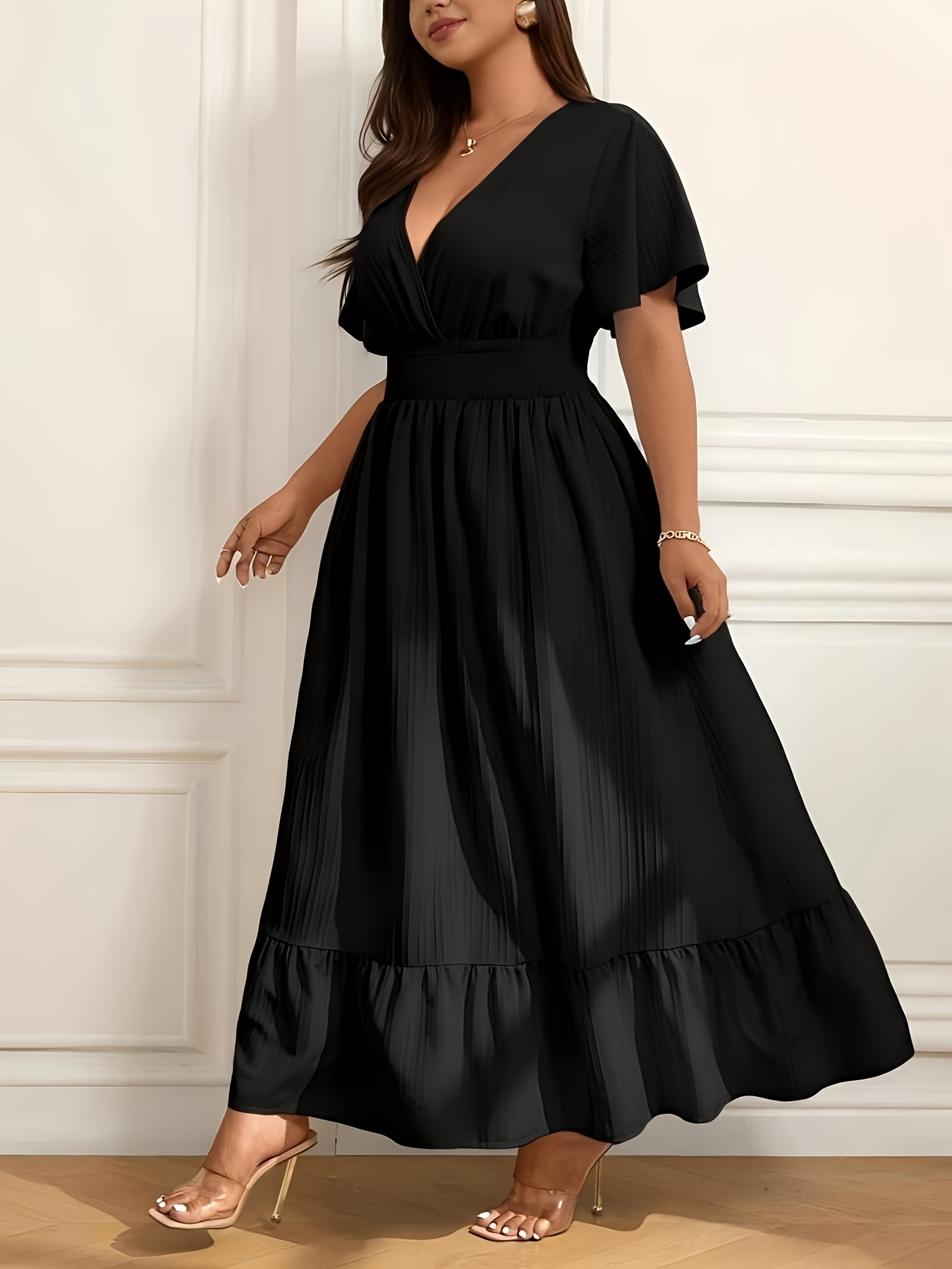 turkish formal dresses Nox Anabel A1374 Prom Fitted Long Prom Dress Black main image 0