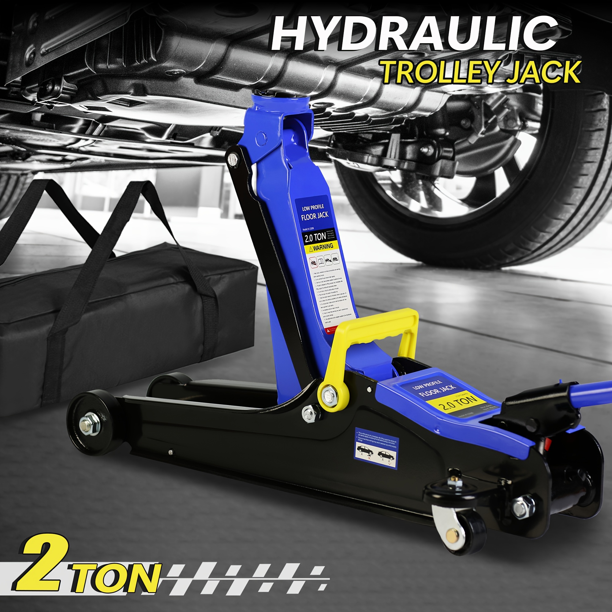 

Floor Jack, Low Profile Floor Jack, Yduty Steel Racing Floor Jack With Single Piston Pump, Floor Jack Lifting Range 3.3"-15.2