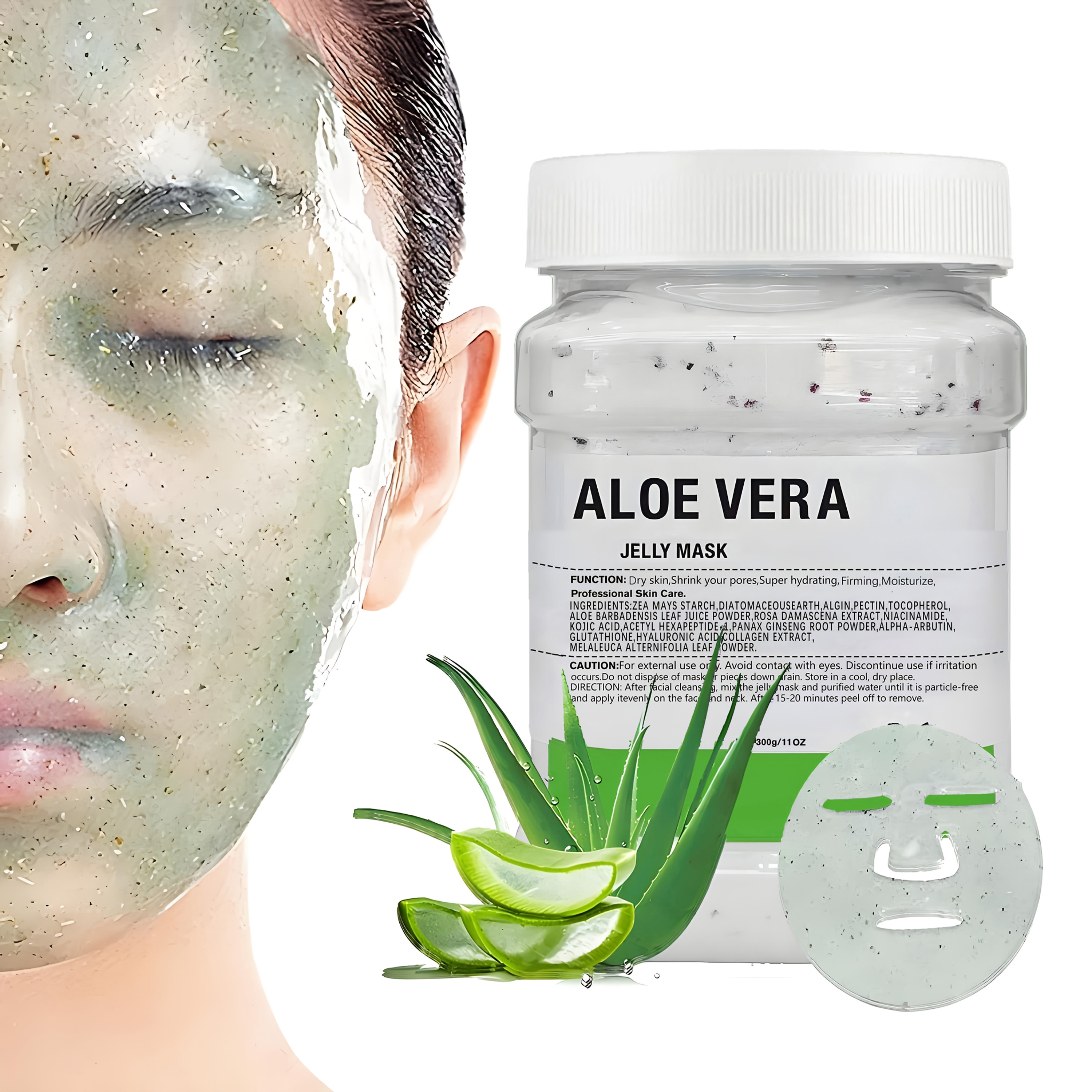 aloe vera jelly facial mask moisturizing gel mask - Temu