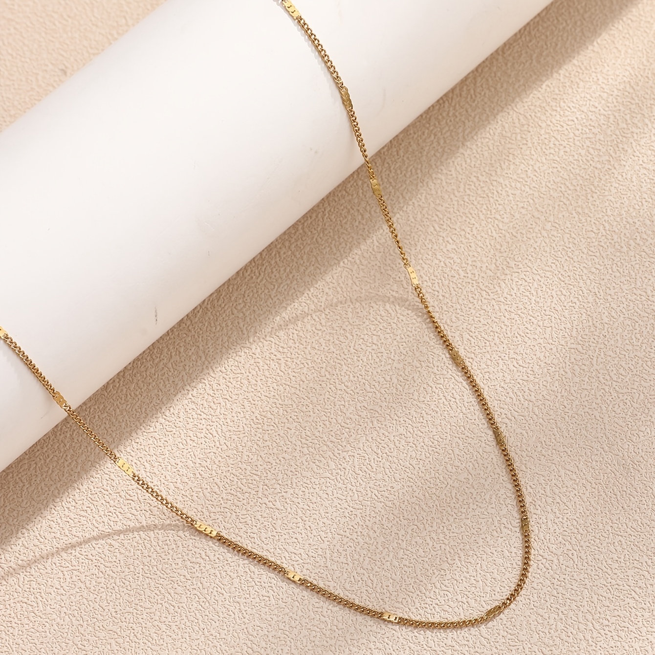 Women's Easy Thin Chain Necklace, Stainless Steel