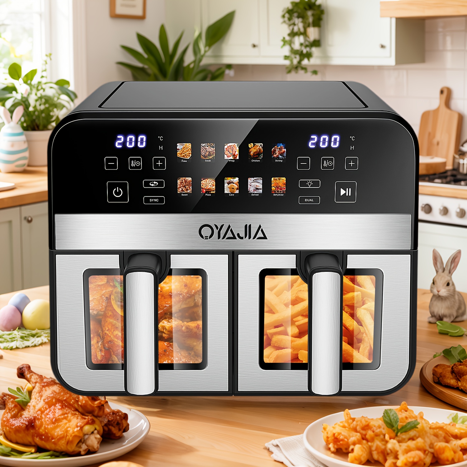 10.5L 10-in-1 Dualzone Airfryer met 2 aparte frituurmanden