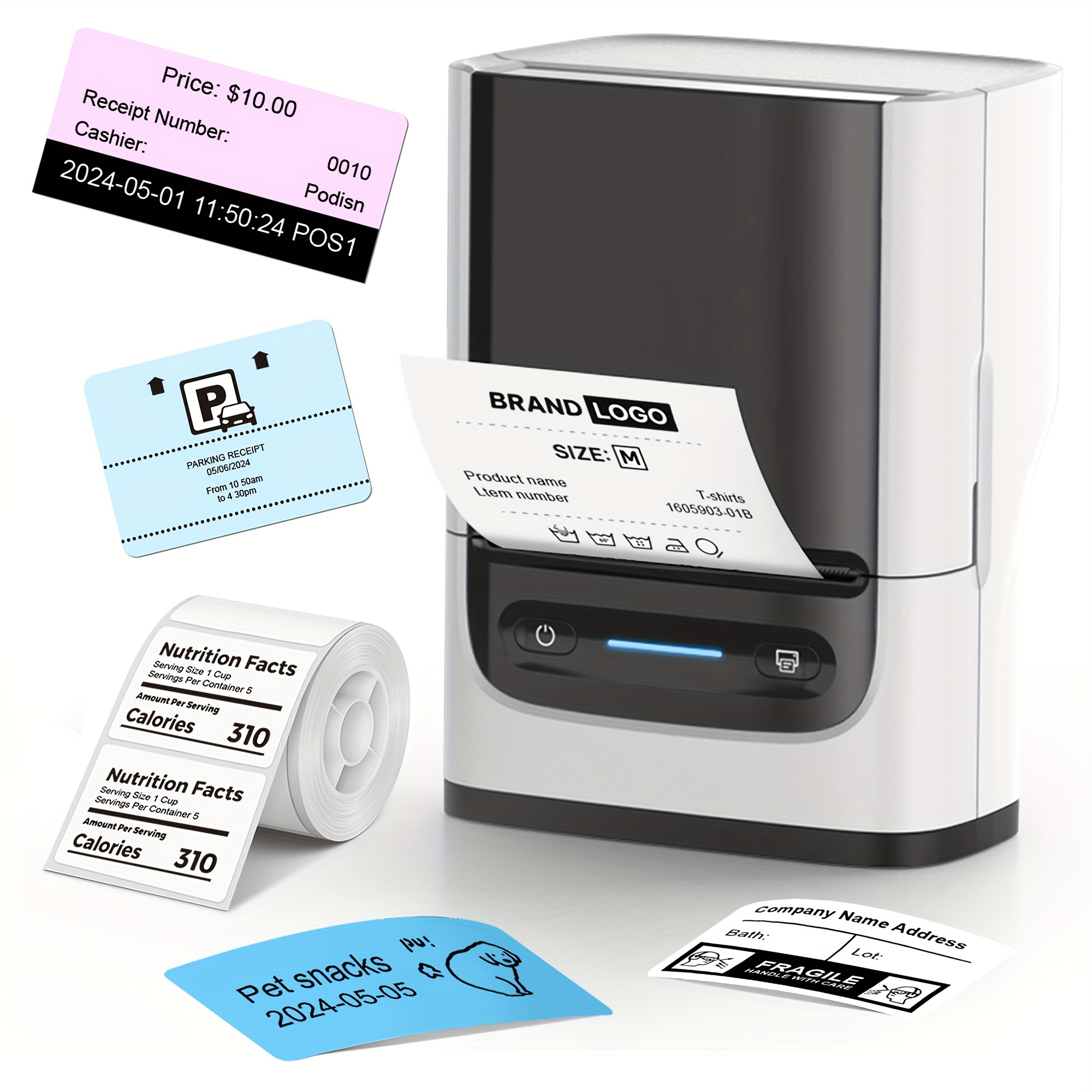 

Pm220, Portable Thermal Printer, Wireless A , & -, For Small , , , , Compatible & Ios,