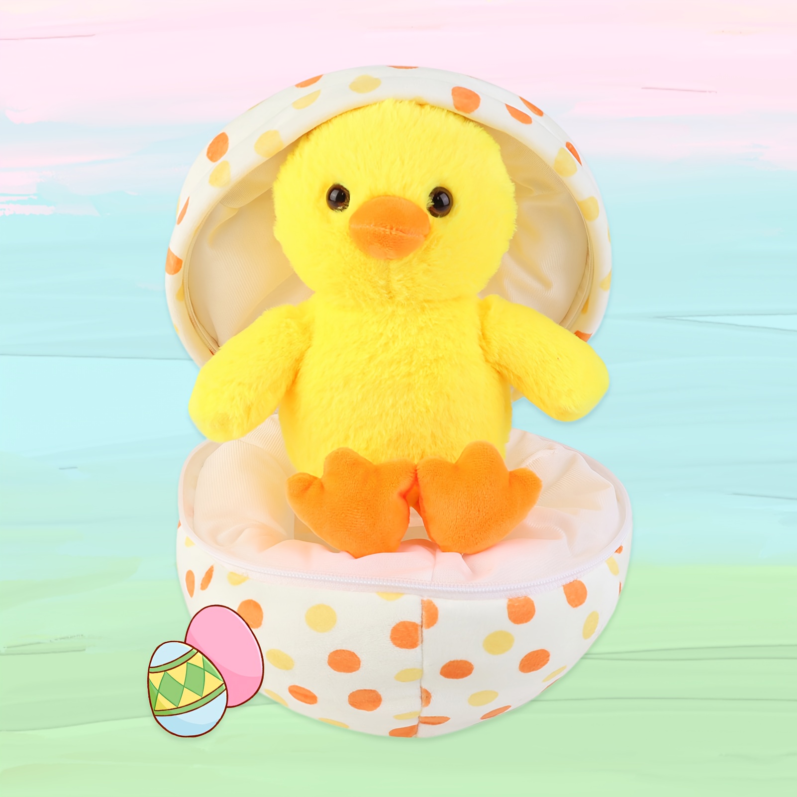 Easter Egg Yellow Duck Plush Toys Soft Duck Stuffed Animals - Temu