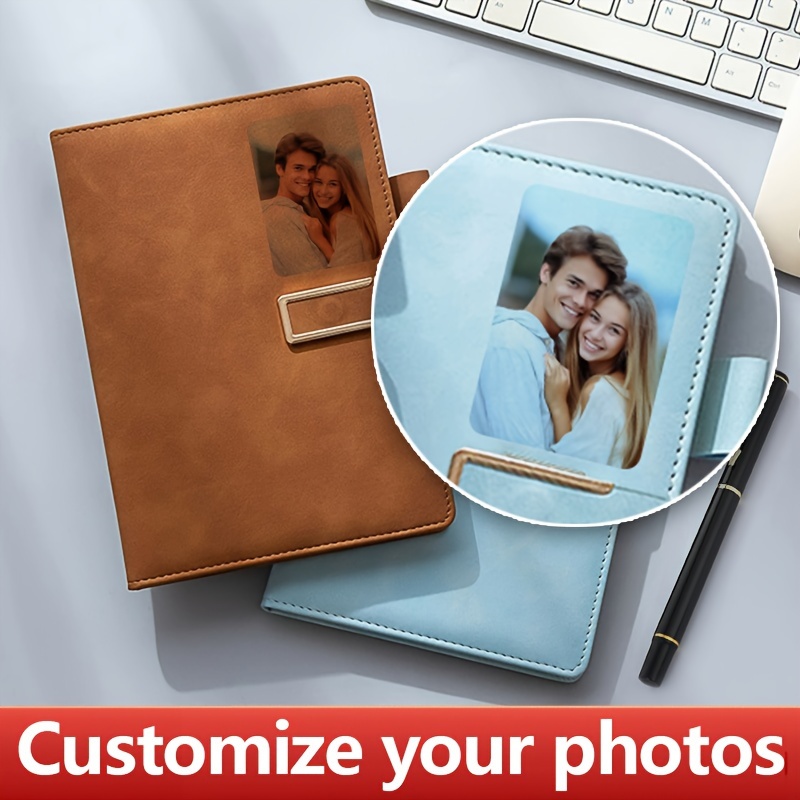 

Custom Photo & Logo A5 Notebook - Personalized Softcover Journal, Office Diary With Vintage Buckle Closure, Ideal For Business Gifts And Meeting Notes