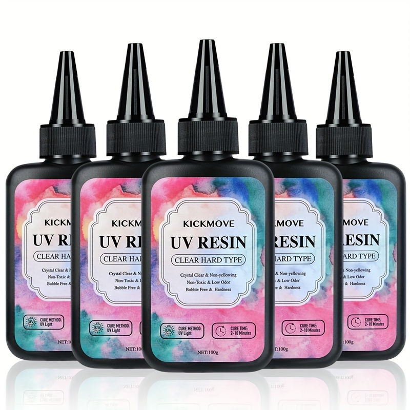 

500g/300g/200g/100g Uv Resin Clear, Hard, Upgraded Clear Epoxy Resin Up Premixed Uv Cure Resin For Craft Jewelry Making