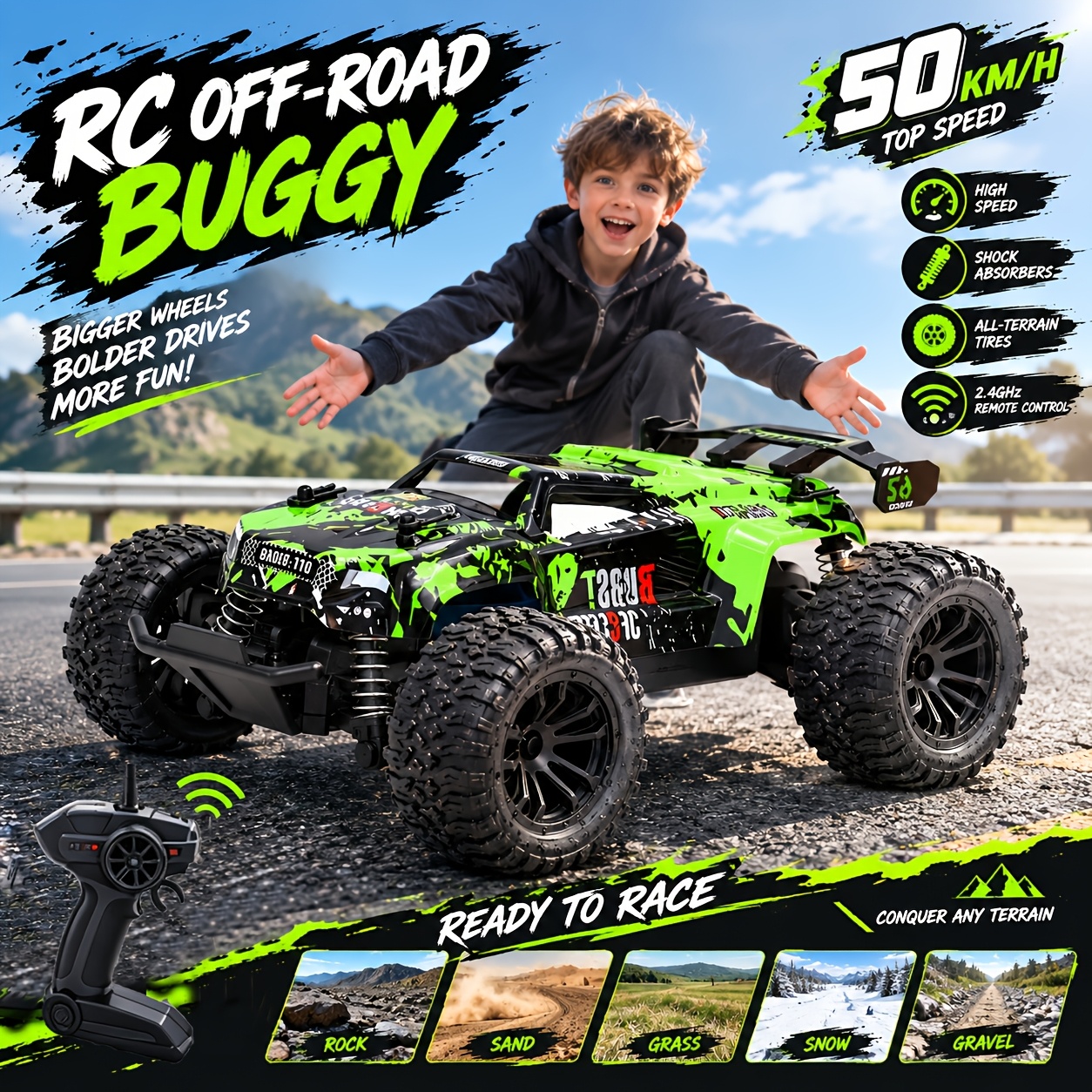 large rc cars sold on Temu United States
