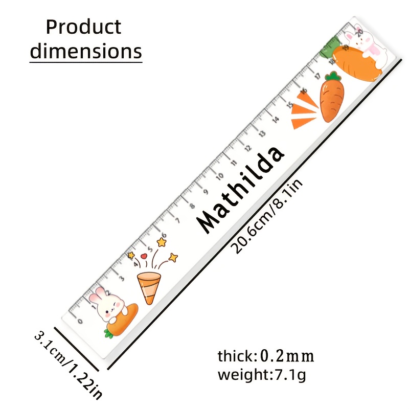 Personalized Custom Name Transparent Ruler